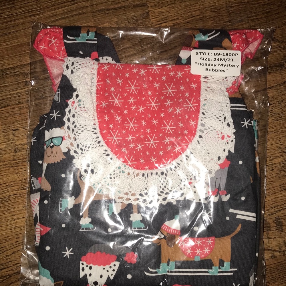 Holiday bubble romper rrr